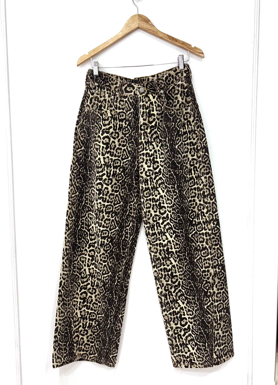 Pantalon denim print 