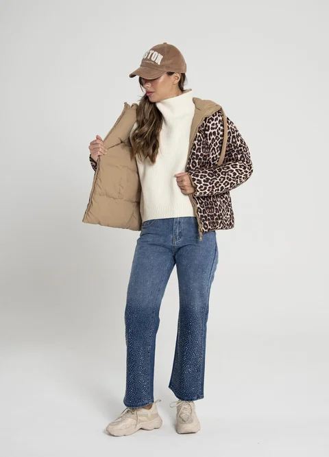 Campera puffer reversible