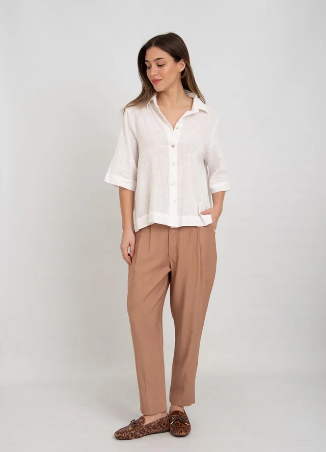 Camisa lino algodon 