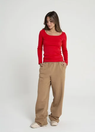 Maxi pantalon con frisa  - Vista 3