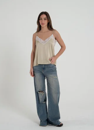 Musculosa lencera sedita  - Vista 1