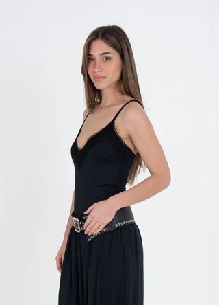 Body con puntilla en escote  - Vista 4