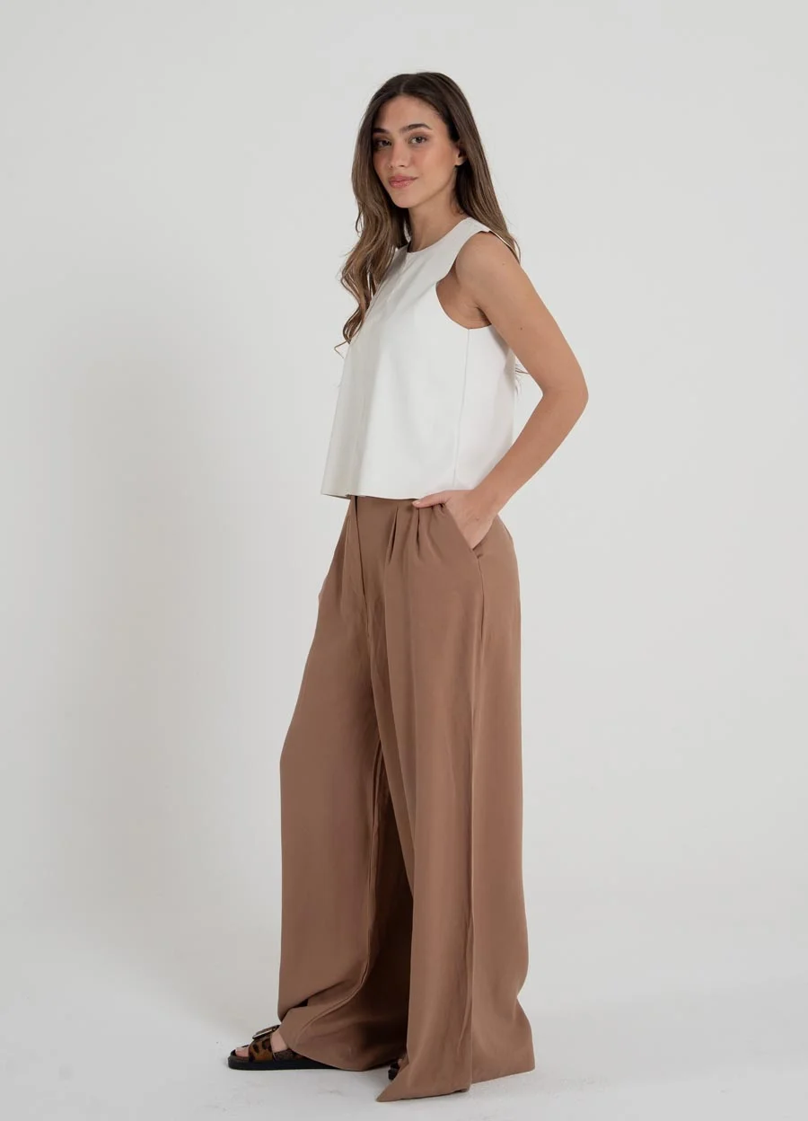 Maxi pantalon sastrero con pinza 