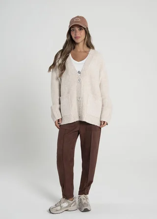 Cardigan lisco con bolsillos  - Vista 2