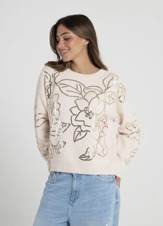 Sweater full bordado lentejuelas  - Vista 2