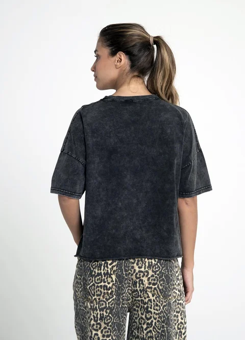 Remera prelavada al corte 