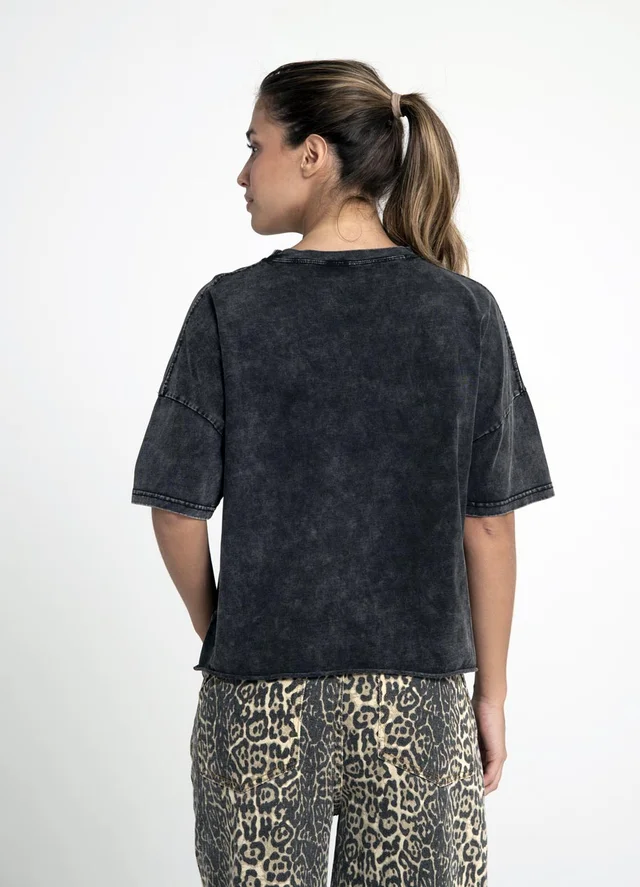 Remera prelavada al corte 