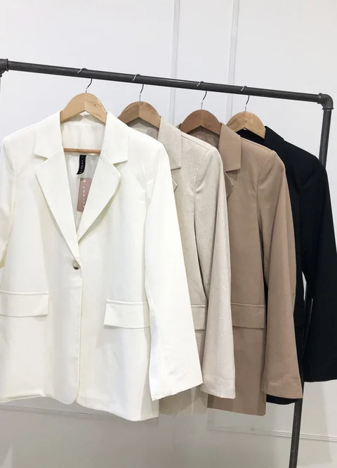 Blazer de lino clasico 