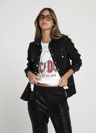 Babucha eco cuero con cierre  - Vista 4