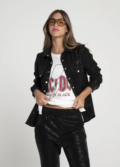 Babucha eco cuero con cierre 