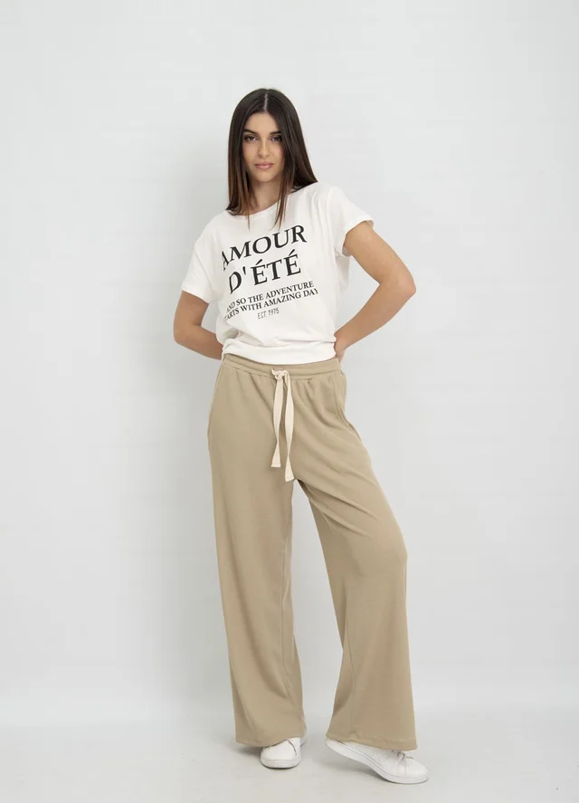 Palazzo waffle con tira gross