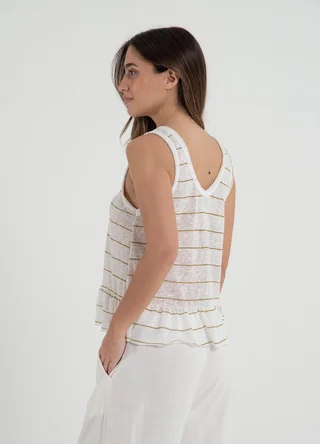 Musculosa flame con volado  - Vista 2