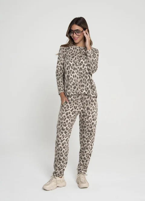 Babucha rustico batik/print con recorte 