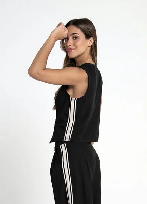 Chaleco sastrero con detalle lateral