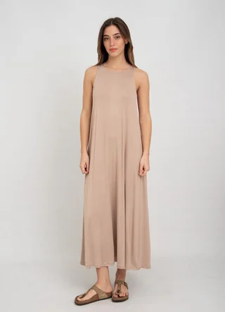 Vestido largo gota viscosa  - Vista 1