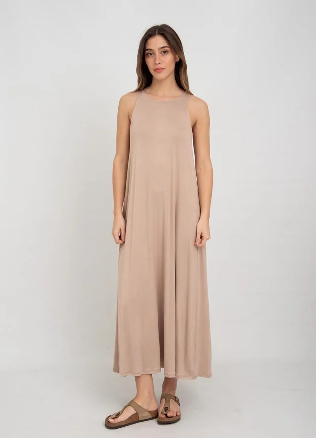 Vestido largo gota viscosa 