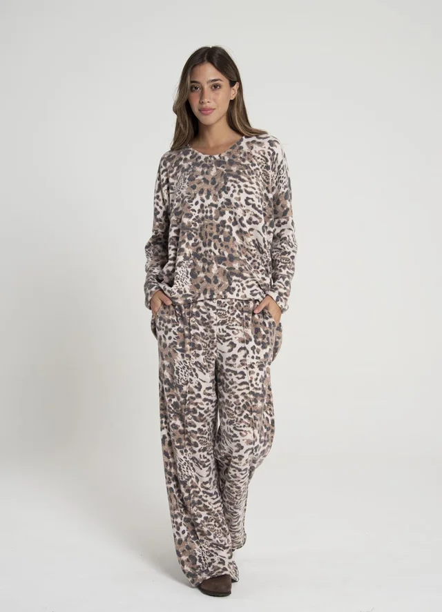 Palazzo con alforza print 