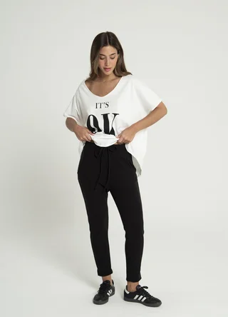 Babucha lanilla deportiva con tajito  - Vista 3