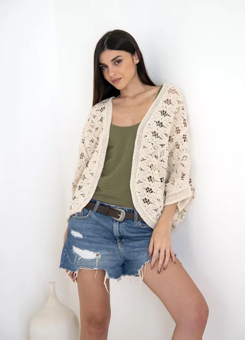 Kimono ovalado crochet 