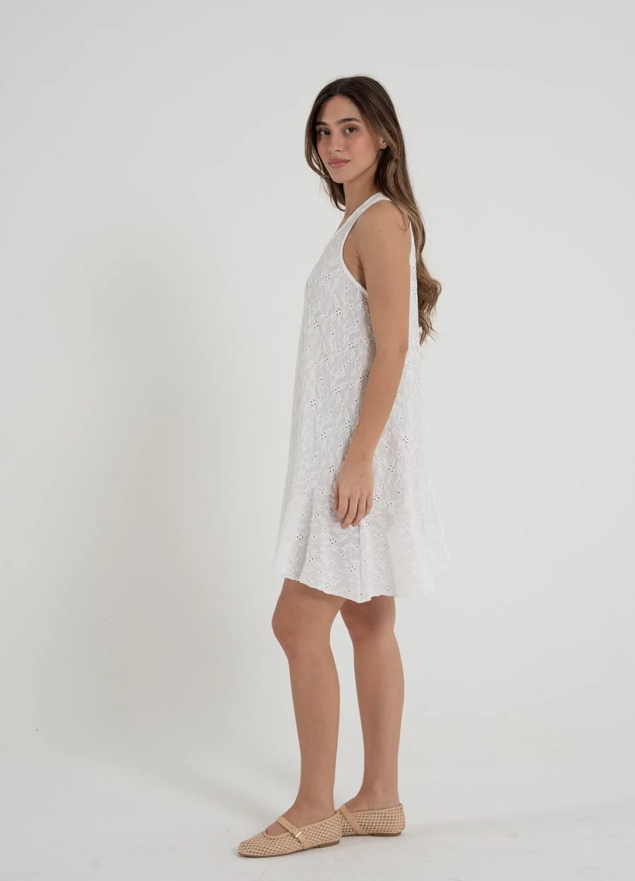 Vestico corto broderie c/volado 