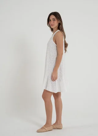 Vestico corto broderie c/volado  - Vista 3