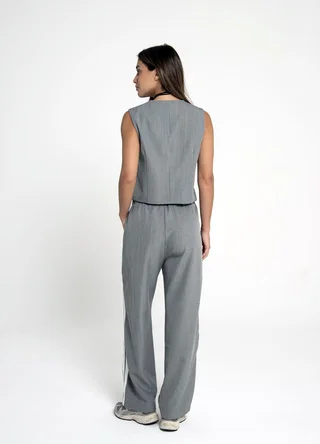 Chaleco sastrero  con franja lateral - Vista 6