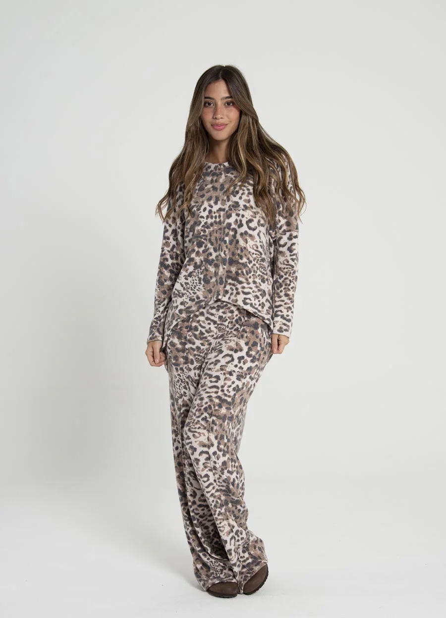 Palazzo con alforza print 