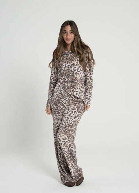 Palazzo con alforza print 