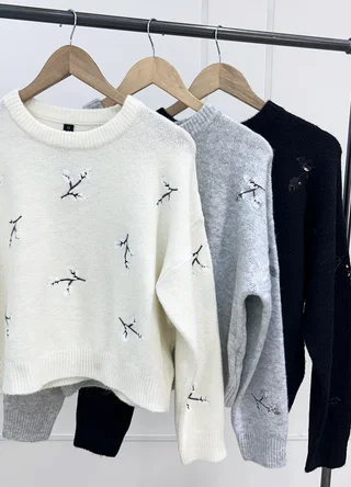 Sweater hojas con lentejuelas  - Vista 5
