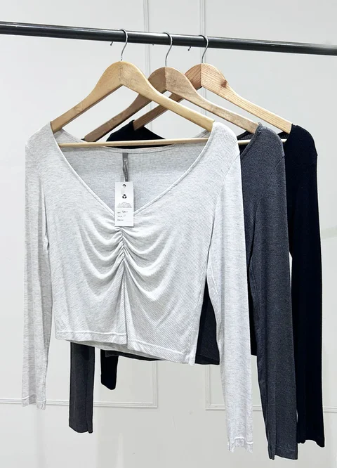 Remera m/larga morley con frunce 