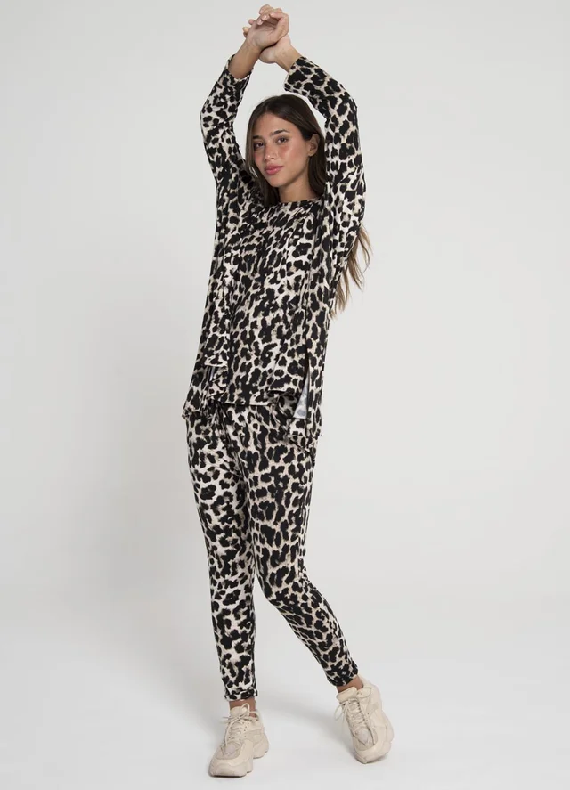 Babucha modal soft batik/print con dobladillo