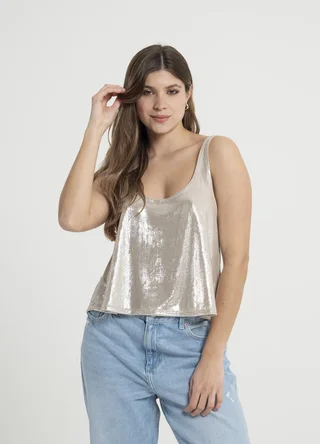 Musculosa campanita metalizada - Vista 2