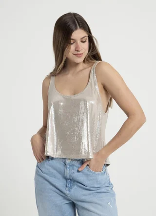 Musculosa campanita metalizada - Vista 3