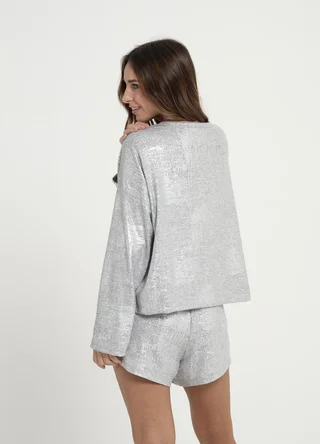 Short rustico metalizado al corte - Vista 4