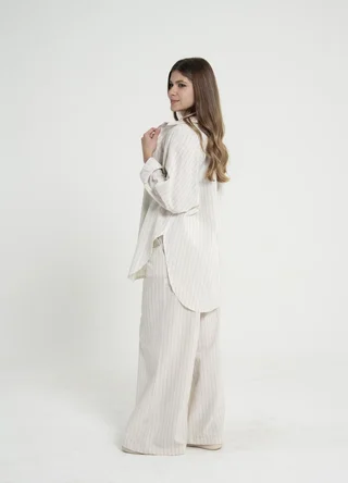 Camisa lino rayado - Vista 2