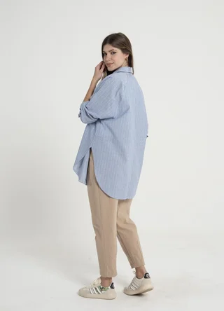 Camisa lino rayado - Vista 6