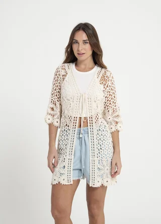 Kimono corto crochet - Vista 2