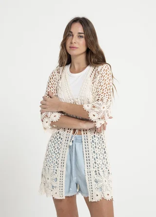 Kimono corto crochet - Vista 3