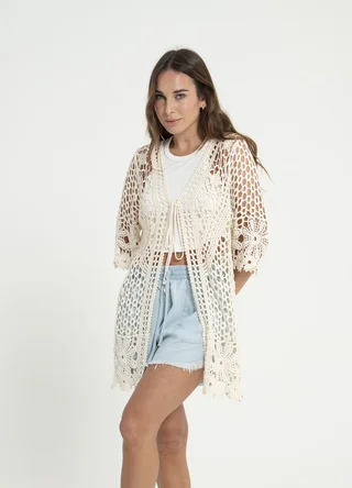 Kimono corto crochet - Vista 4