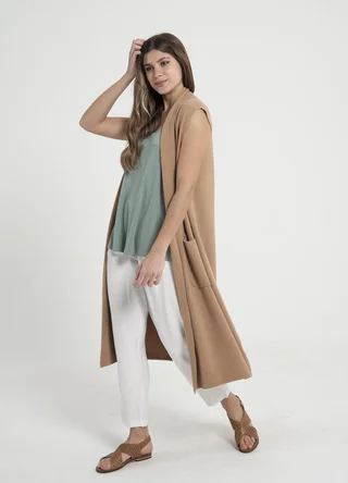 Saco sin mangas tejido - Vista 1