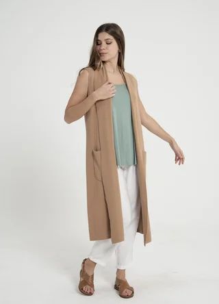 Saco sin mangas tejido - Vista 2