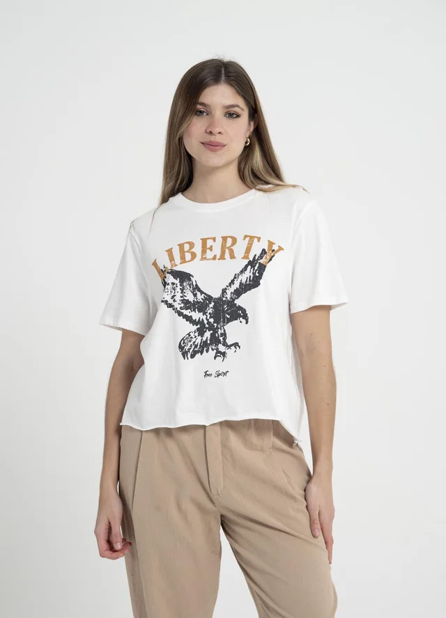 Remera LIBERTY al corte