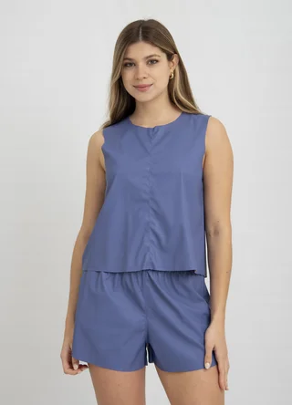 Top eco cuero al corte - Vista 1