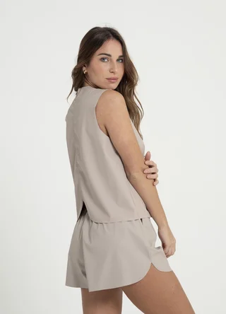 Top eco cuero al corte - Vista 5