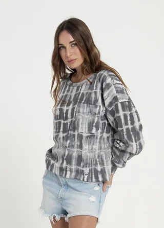 Buzo con bolsillo panal estampado - Vista 2