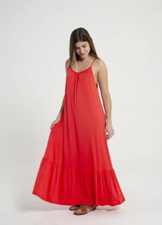 Solero largo twister con volado en ruedo - Vista 1