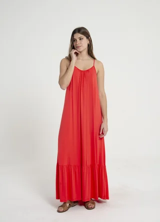 Solero largo twister con volado en ruedo - Vista 2