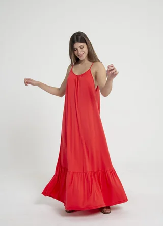 Solero largo twister con volado en ruedo - Vista 4