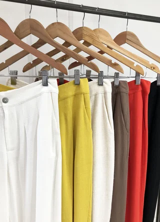 Slouchy lino rayon con boton - Vista 5