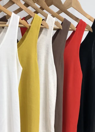 Musculosa lino rayon con cartera en espalda - Vista 5